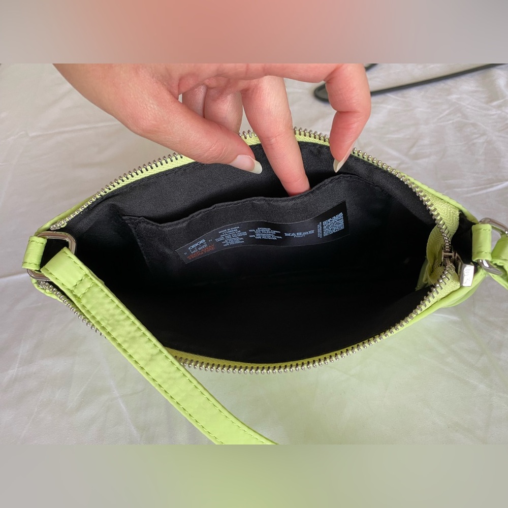 Slim 90s Minimalist Shoulder Bag Handbag Pistachio Lime Light Green - Picture 12 of 12